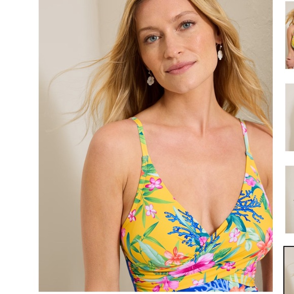 NWT Tommy Bahama Isola Vita Twist-Front One-Piece Swimsuit - Picture 4 of 4